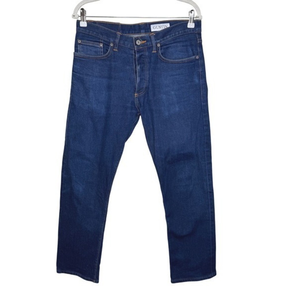 Gustin Selvedge Straight Jeans Mens 33‎ Blue